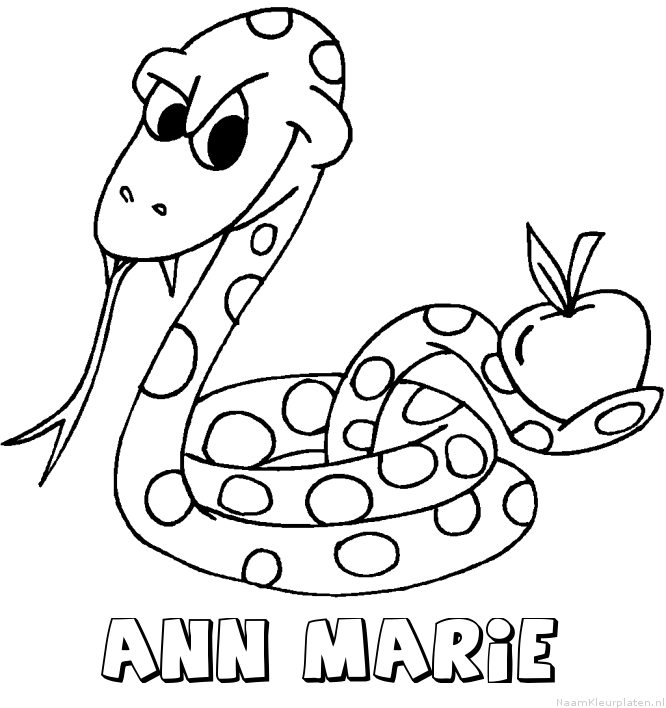 Ann marie slang kleurplaat